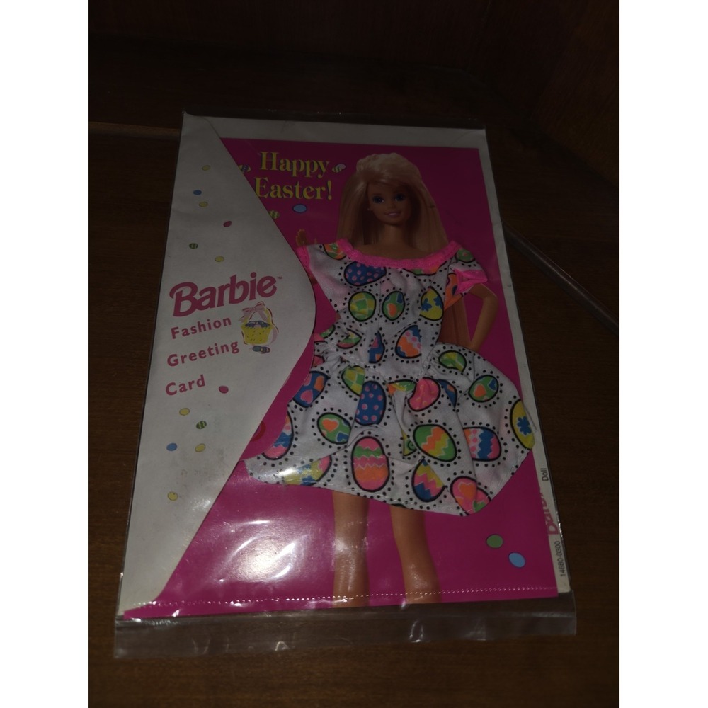 Barbie "Happy Easter" Card with Dress 1995‎ Mint Not Opened
